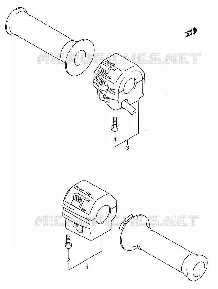 COMMODOS (MODELE J) Suzuki MOTO 600 GSX-F 1991  GSX600FUM(E28)