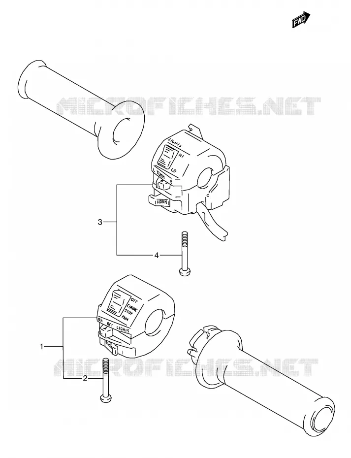 COMMODOS (MODELE J) Suzuki MOTO 600 GSX-F 1993  GSX600FP(E2)