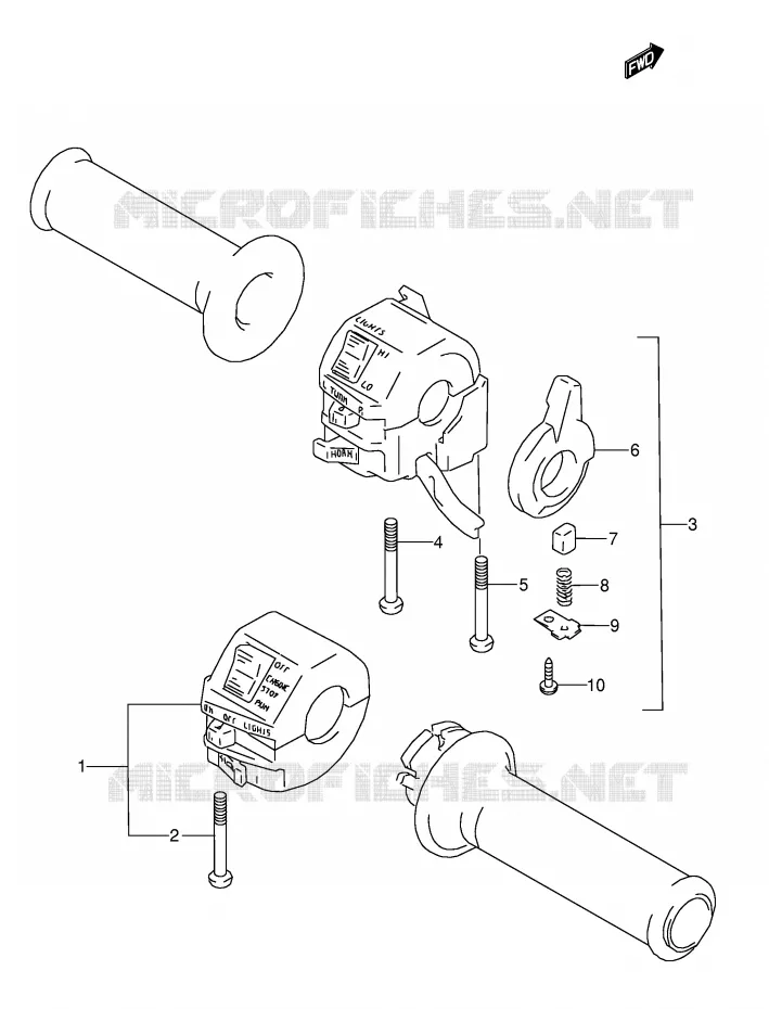 COMMODOS (MODELE K/L/M/N/P/R/S) Suzuki MOTO 600 GSX-F 1989  GSX600FUK(E2)