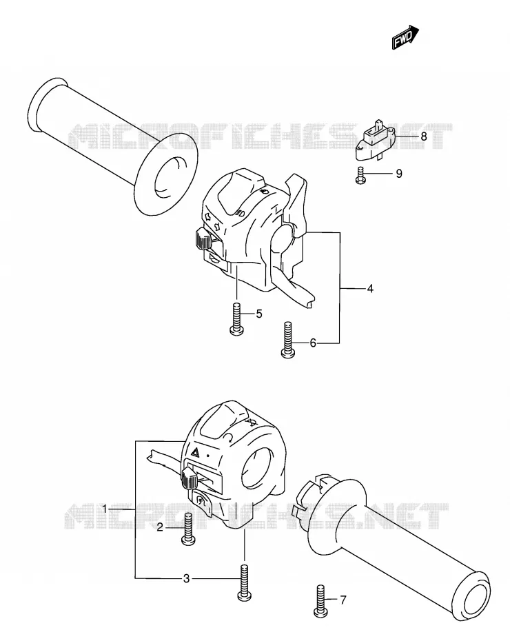 COMMODOS (MODELE K3) Suzuki MOTO 600 GSX-F 2001  GSX600FK1(E2)
