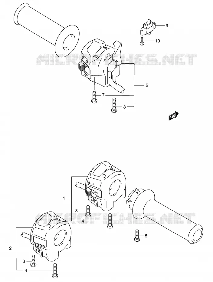 COMMODOS (MODELE K3) Suzuki MOTO 750 GSX-F 2001  GSX750FK1(E2)