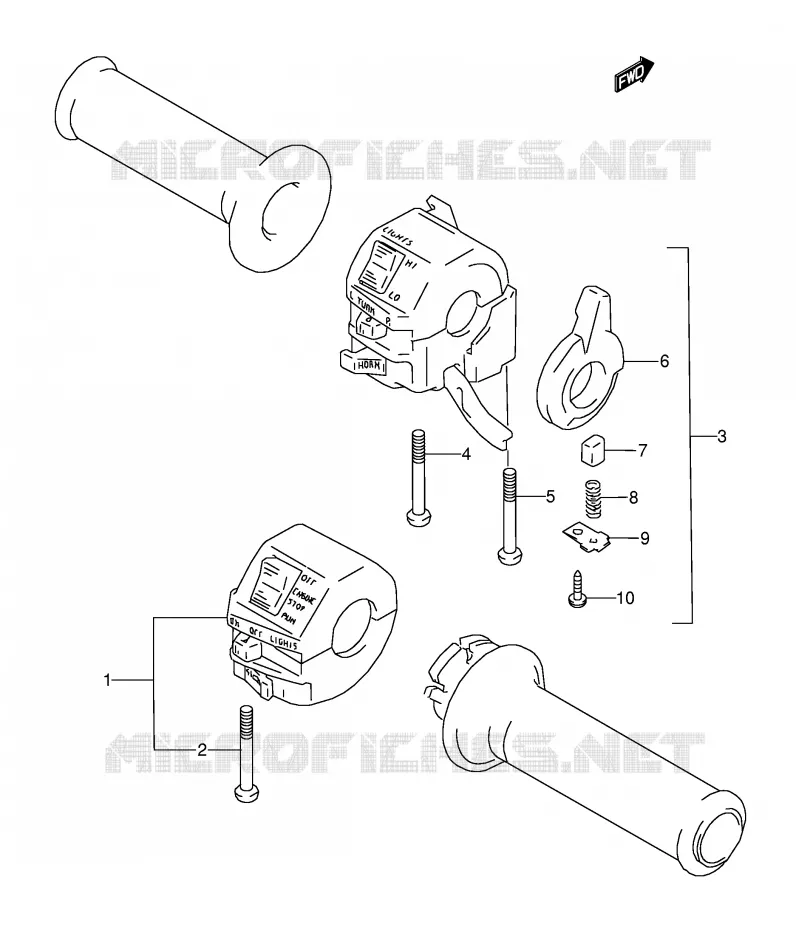 COMMODOS (MODELE T) Suzuki MOTO 600 GSX-F 1989  GSX600FUK(E2)