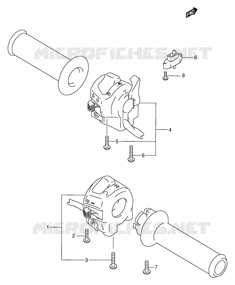 COMMODOS (MODELE W/X/Y/K1/K2) Suzuki MOTO 600 GSX-F 2000  GSX600FY(E2)