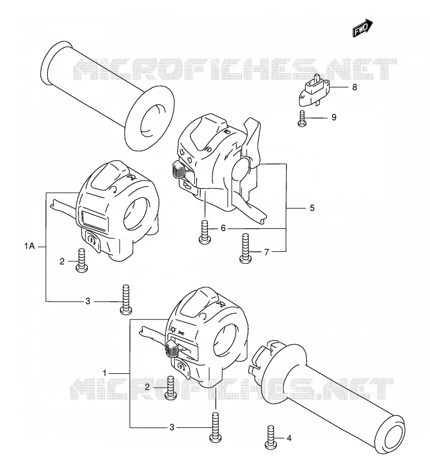 COMMODOS (MODELE W/X/Y/K1/K2) Suzuki MOTO 750 GSX-F 1999  GSX750FX(E2)