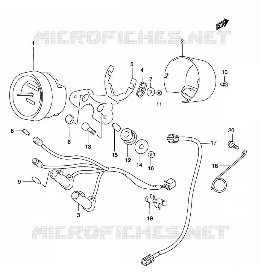 COMPTEUR (MODELE K2) Suzuki MOTO 250 MARAUDER 2002  GZ250K2(P19)