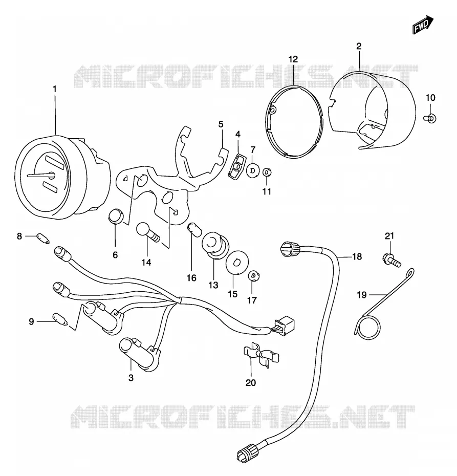 COMPTEUR (MODELE K3) Suzuki MOTO 250 MARAUDER 2003  GZ250K3(P19)