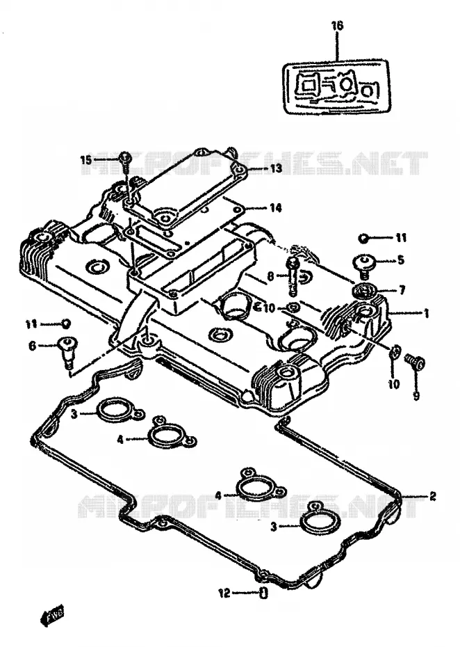 COUVERCLE DE CULASSE Suzuki MOTO 750 GSX-F 1990  GSX750FSKL(K-T)