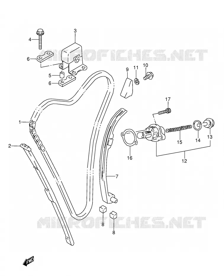 DISTRIBUTION (MODELE J/K/L/M/N/P/R/S) Suzuki MOTO 600 GSX-F 1989  GSX600FU2K(E2)