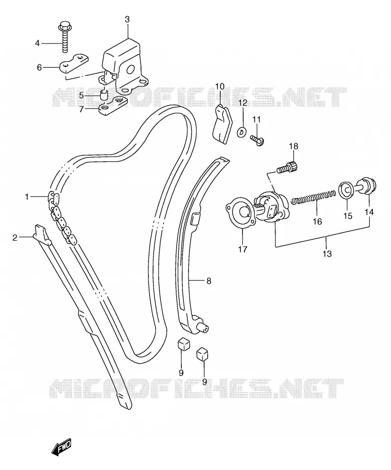 DISTRIBUTION Suzuki MOTO 750 GSX-F 1991  GSX750FM(E2)