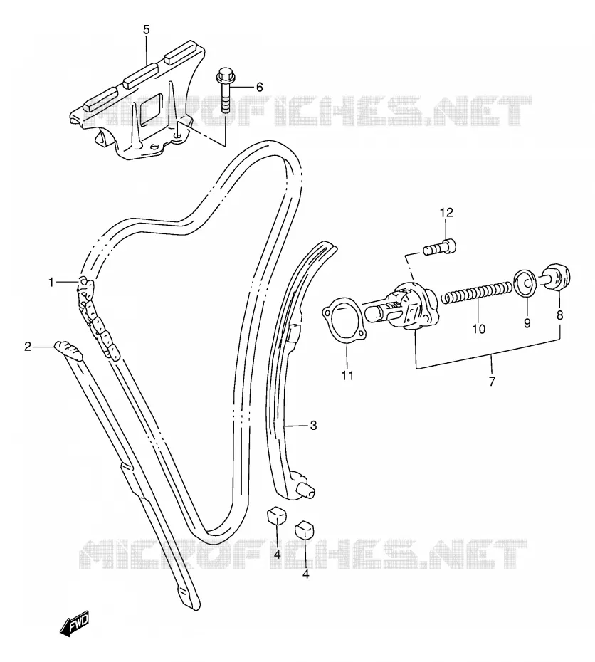 DISTRIBUTION Suzuki MOTO 750 GSX-F 2001  GSX750FK1(E2)