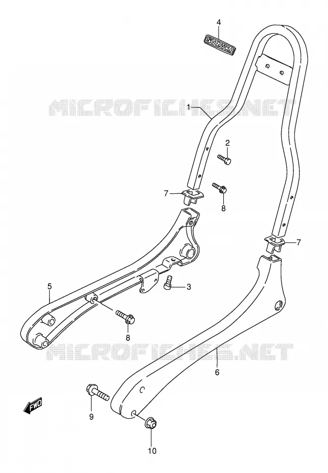 DOSSERET (MODELE V/W/X/Y/K1/K2/K3) Suzuki MOTO 650 SAVAGE 1999  LS650PX(E2)