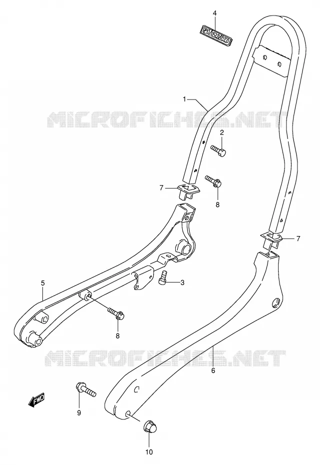 DOSSERET Suzuki MOTO 650 SAVAGE 2000  LS650PY(E3/E28)