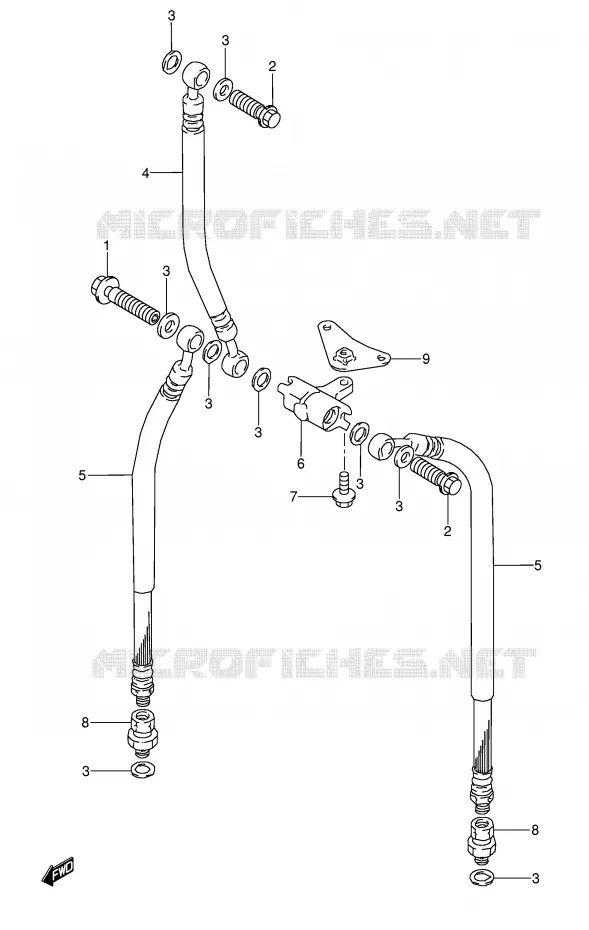 DURITE DE FREIN AVANT Suzuki MOTO 600 GSX-F 1993  GSX600FU2P(E2)
