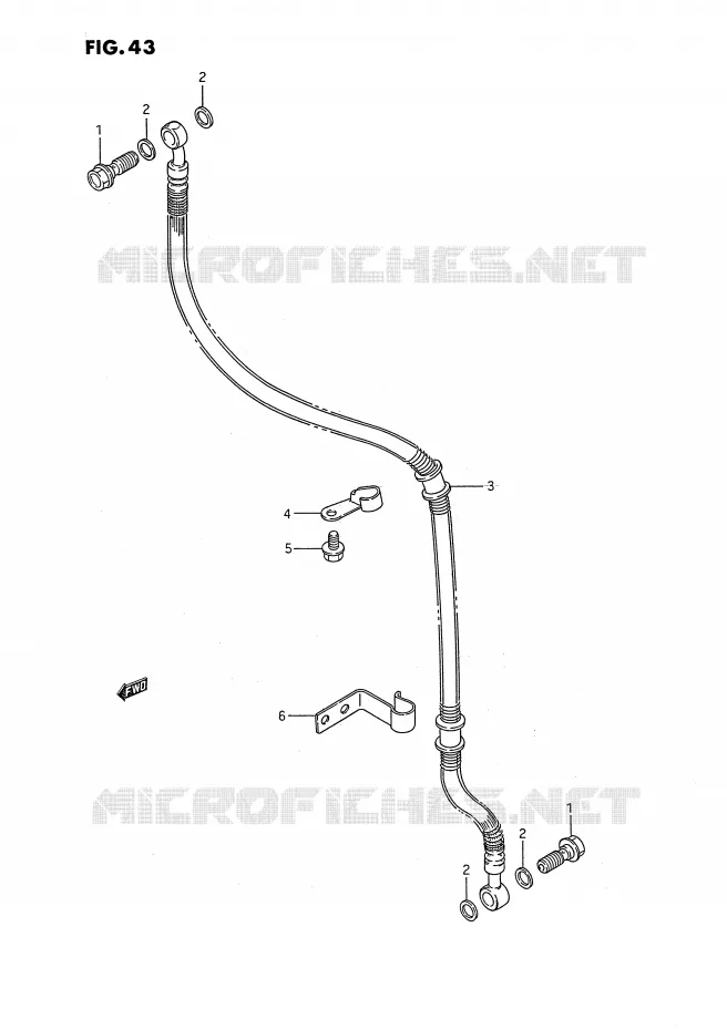 DURITE DE FREIN AVANT Suzuki MOTO 650 SAVAGE 1988  LS650FJ(E2)
