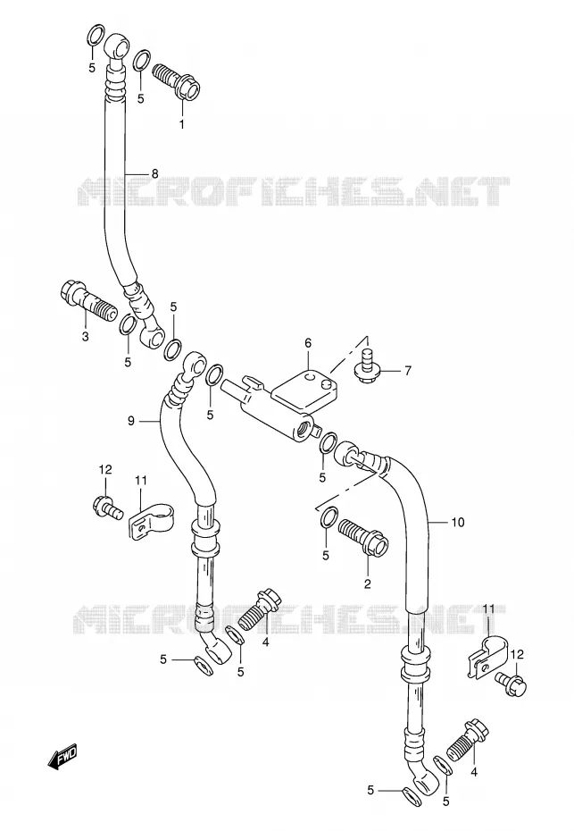 DURITE DE FREIN AVANT Suzuki MOTO 750 GSX-F 1998  GSX750FW(E2)