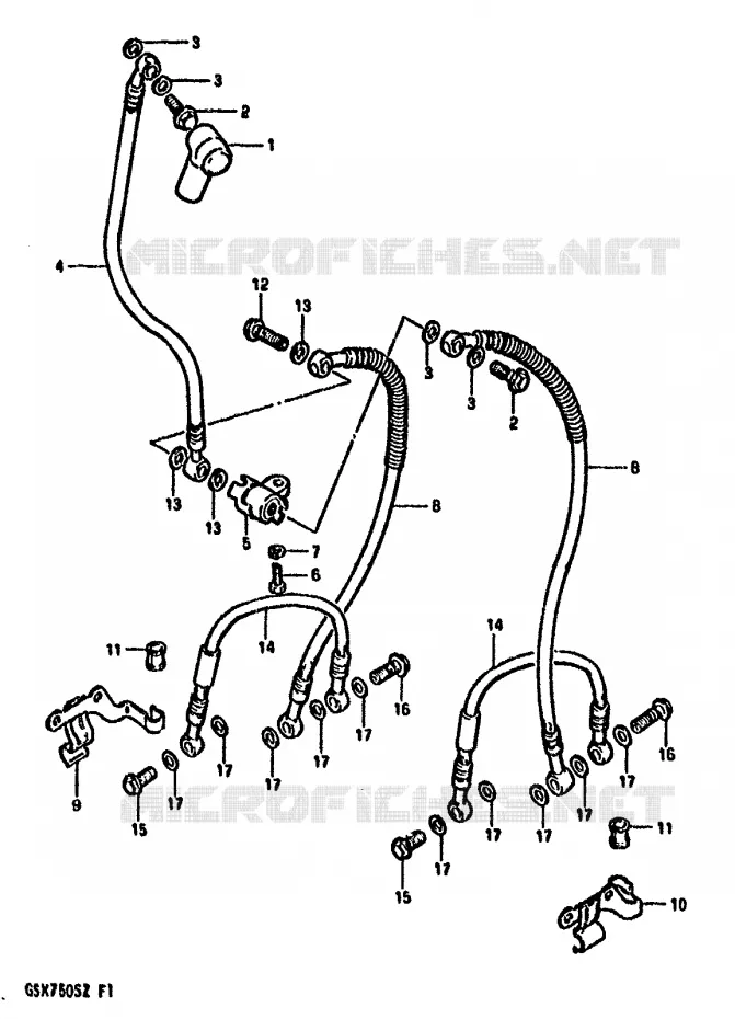 DURITE DE FREIN AVANT Suzuki MOTO 750 GSX-S 1982  GSX750SZ