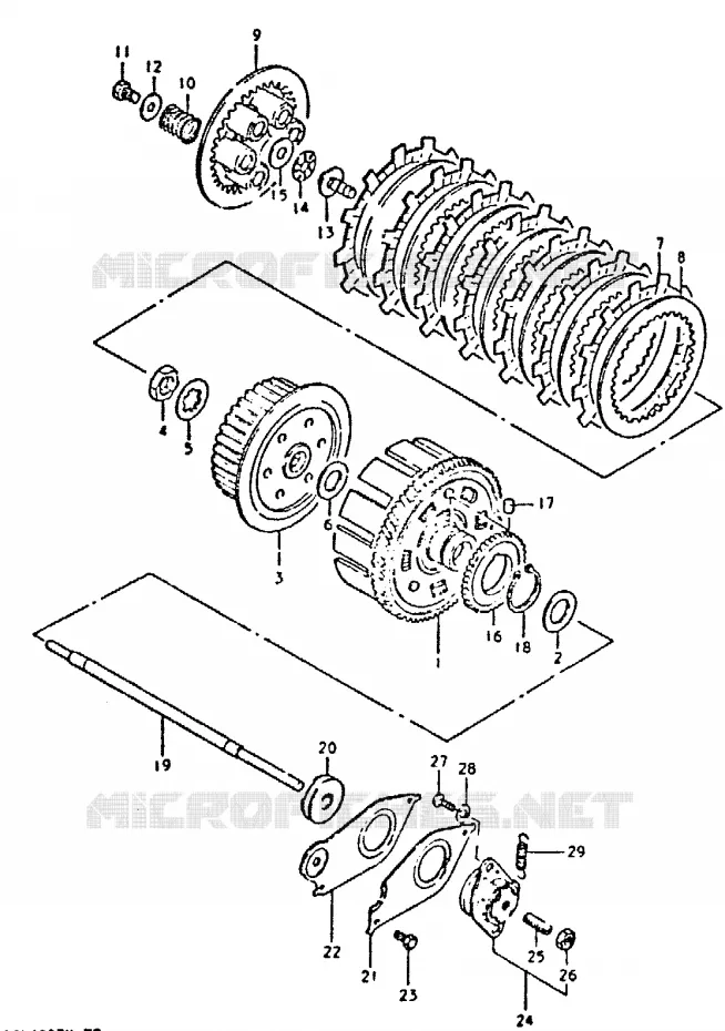 EMBRAYAGE Suzuki MOTO 400 GSX 1980  GSX400ET/GSX400ST