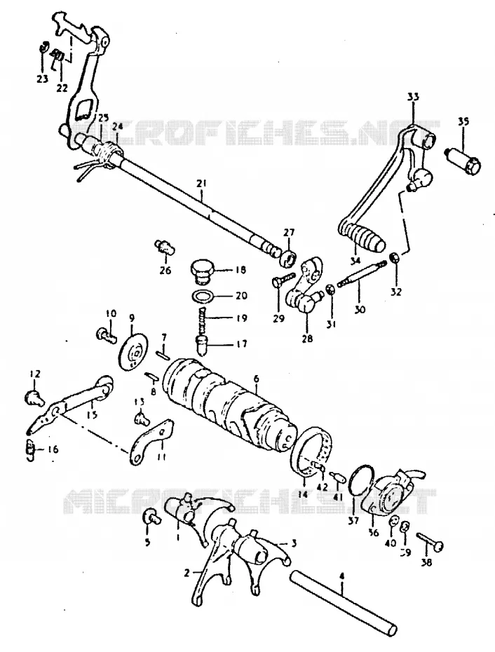ENSEMBLE DE SELECTION DE VITESSES Suzuki MOTO 400 GSX 1996  GSX400ST(T/X)
