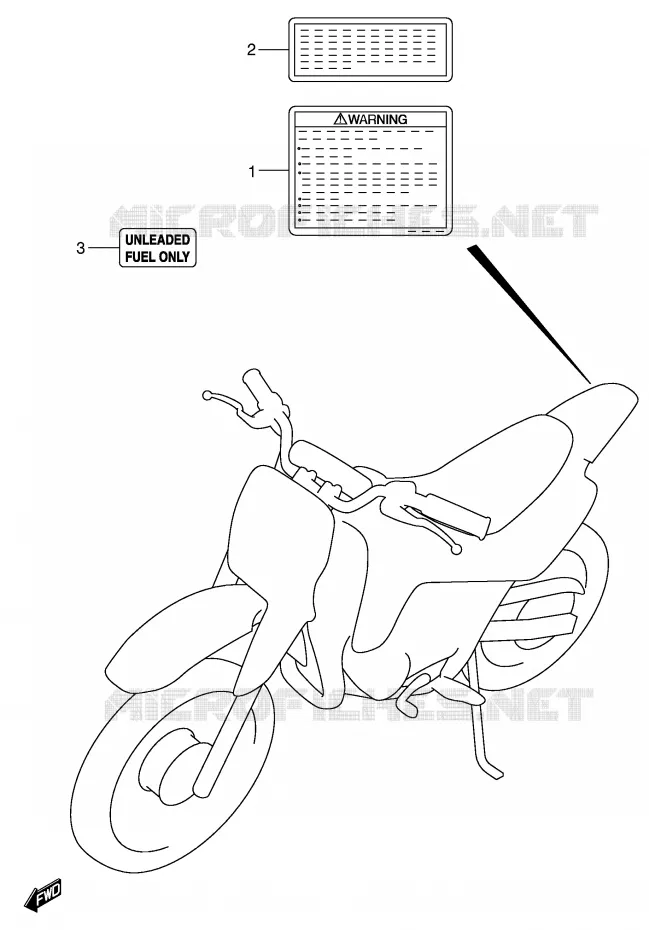 ETIQUETTE Suzuki MOTO 80 JR 2004  JR80K4(P3/P28)
