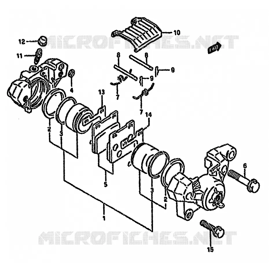 ETRIER DE FREIN ARRIERE (MODELE P/R/S/T) Suzuki MOTO 750 GSX-F 1990  GSX750FL(K-T)