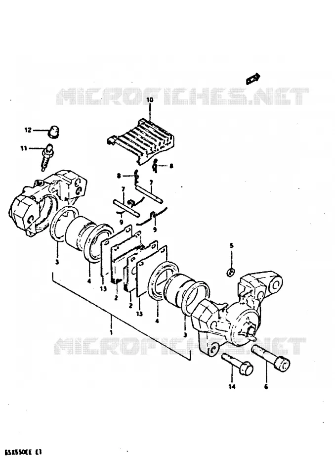 ETRIER DE FREIN ARRIERE Suzuki MOTO 550 GSX-E 1983  GSX550ED(E1)