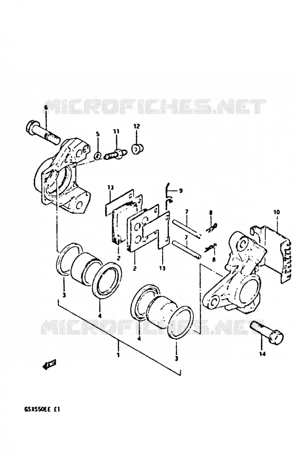 ETRIER DE FREIN AVANT Suzuki MOTO 550 GSX-E 1984  GSX550EFE(E1)