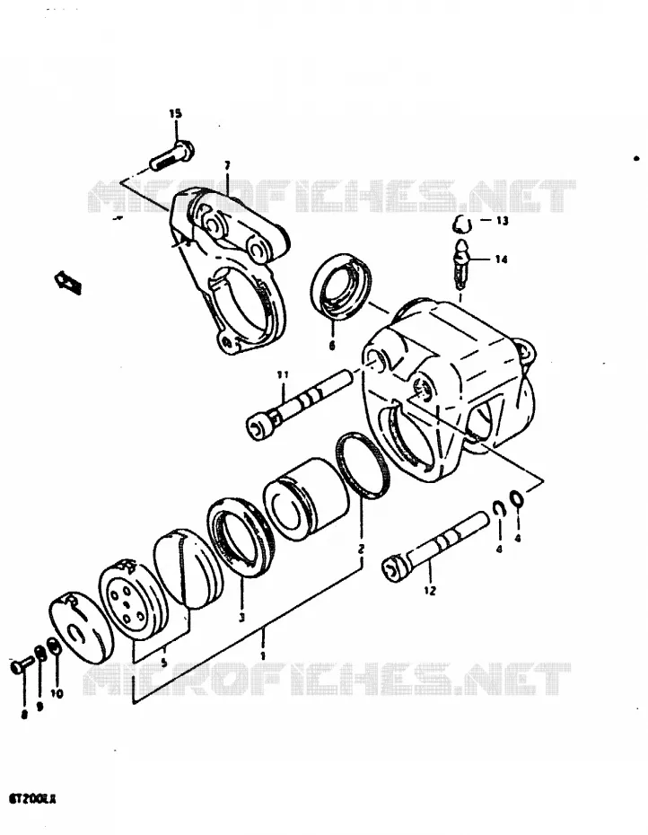 ETRIER DE FREIN (GT200EX) Suzuki MOTO 200 GT 1999  GT200X(X)