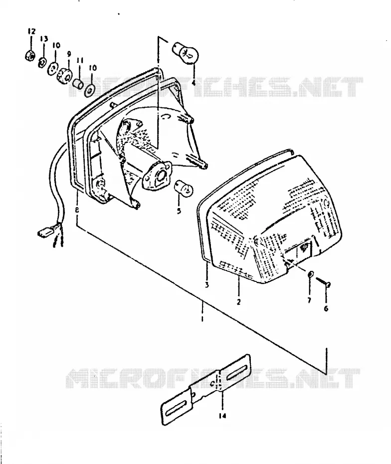 FEU ARRIERE (E2, E4, E21) Suzuki MOTO 750 GSX 1981  GSX750X(T/X)