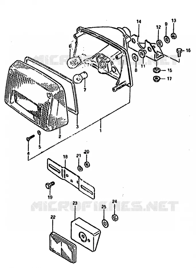 FEU ARRIERE (E22,E25) Suzuki MOTO 750 GSX-S 1982  GSX750SZ