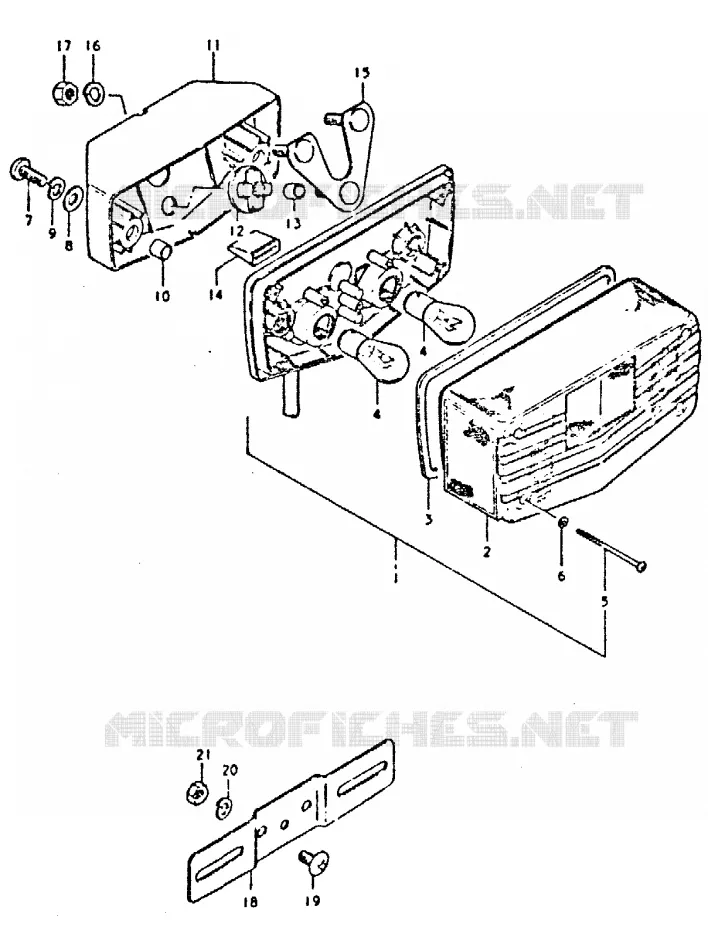 FEU ARRIERE Suzuki MOTO 400 GSX 1980  GSX400ET/GSX400ST