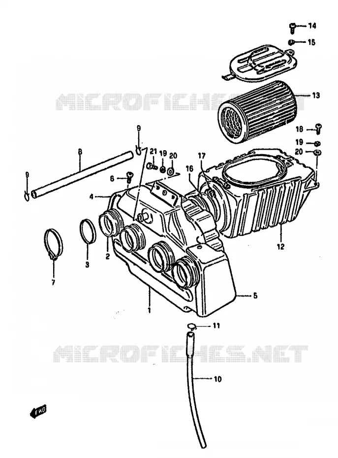 FILTRE A AIR Suzuki MOTO 750 GSX-S 1982  GSX750SZ