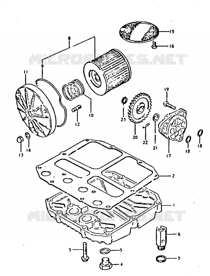 FILTRE A HUILE - POMPE A HUILE Suzuki MOTO 400 GSX 1996  GSX400ET(T/X)