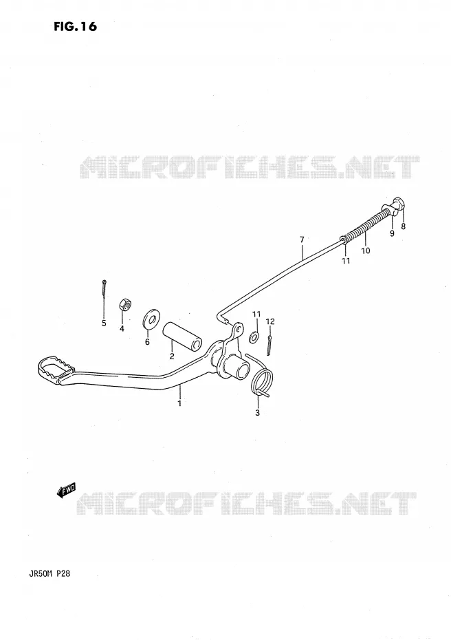 FREIN ARRIERE Suzuki MOTO 50 JR 1984  JR50E(P28)