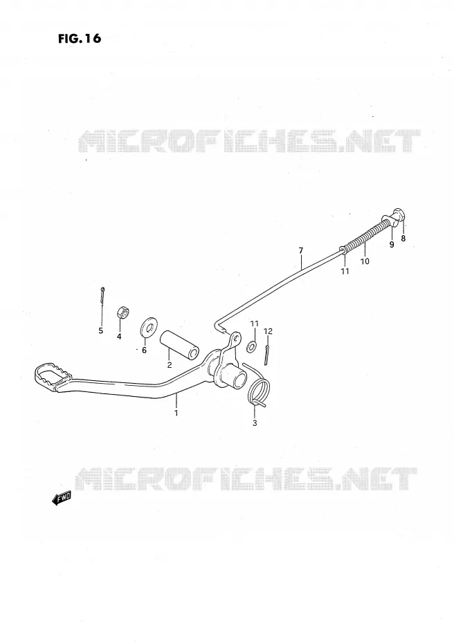 FREIN ARRIERE Suzuki MOTO 50 JR 1993  JR50P(P3)