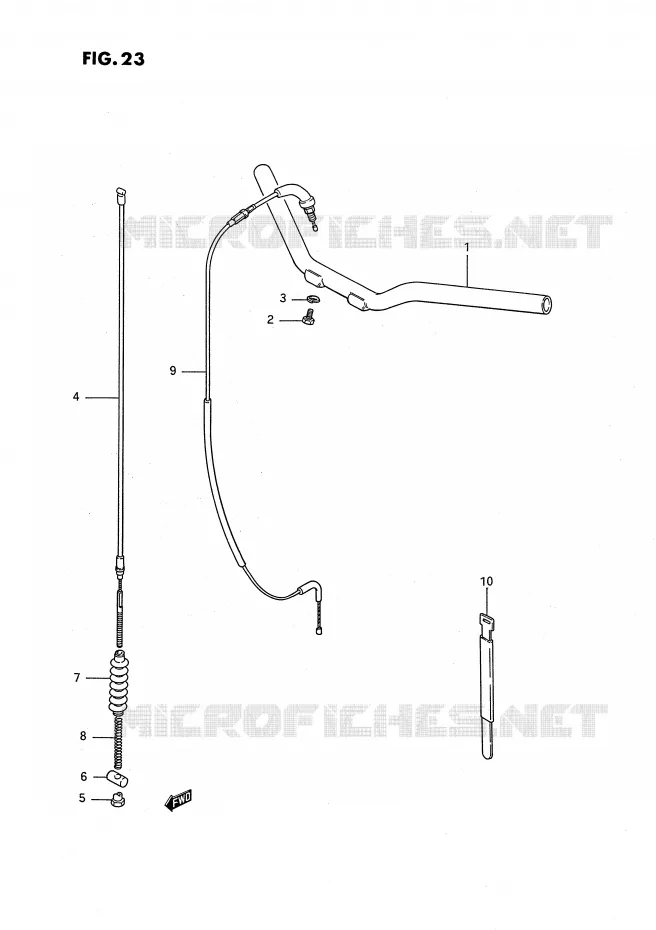 GUIDON - CABLES Suzuki MOTO 50 JR 1992  JR50N(P28)