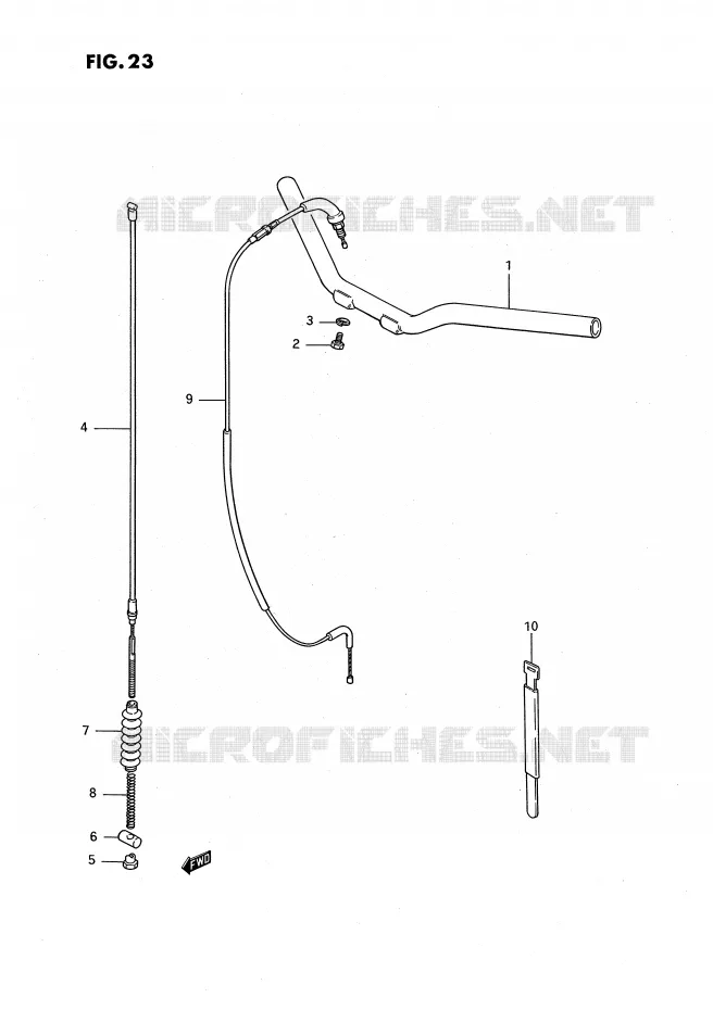 GUIDON - CABLES Suzuki MOTO 50 JR 1993  JR50P(P3)