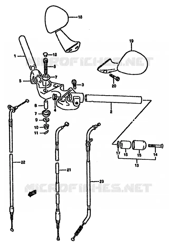 GUIDON (MODELE T) Suzuki MOTO 750 GSX-F 1989  GSX750FK(K-T)