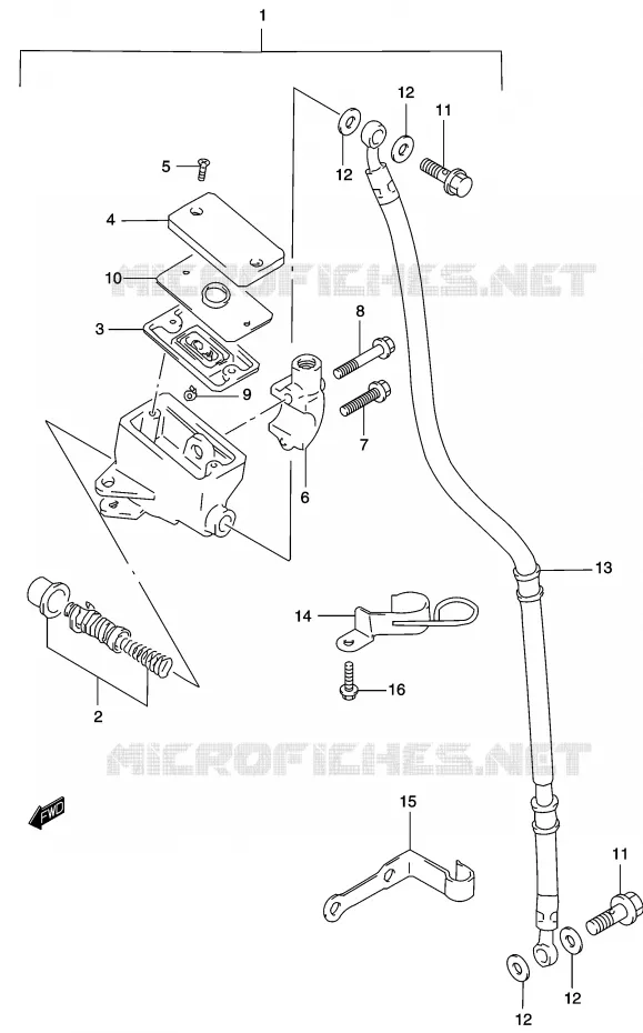 MAITRE CYLINDRE AVANT Suzuki MOTO 250 MARAUDER 2003  GZ250K3(K3)