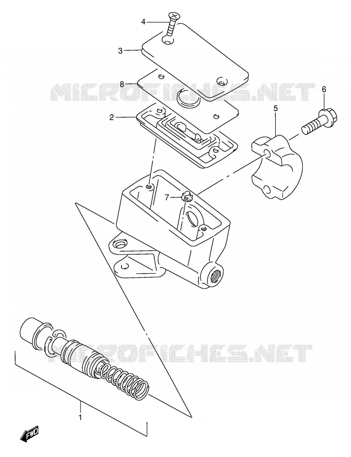 MAITRE CYLINDRE AVANT Suzuki MOTO 750 GSX-F 1995  GSX750FS(E2)