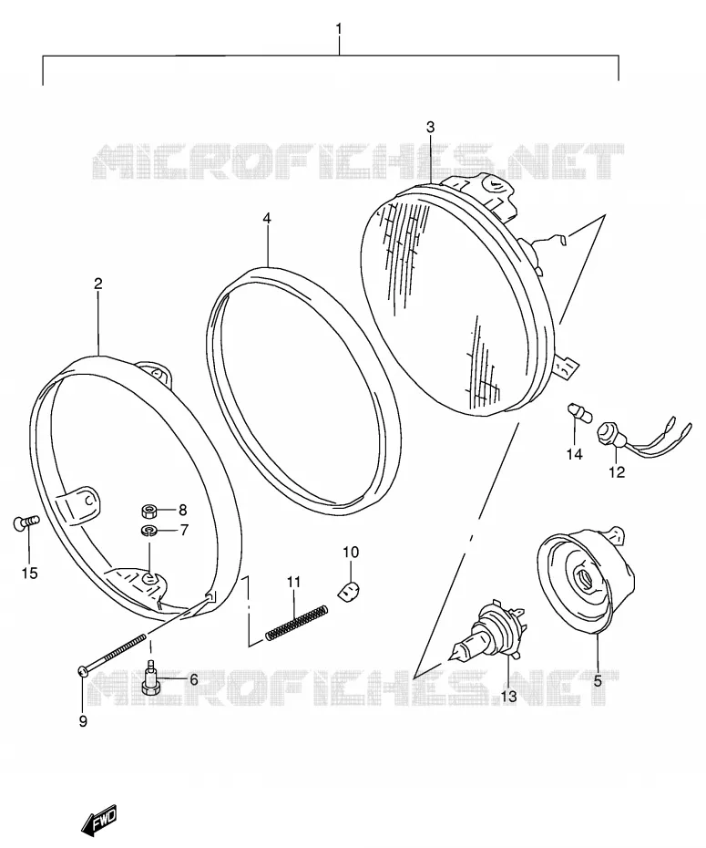 PHARE Suzuki MOTO 750 GSX 1999  GSX750X(E4)