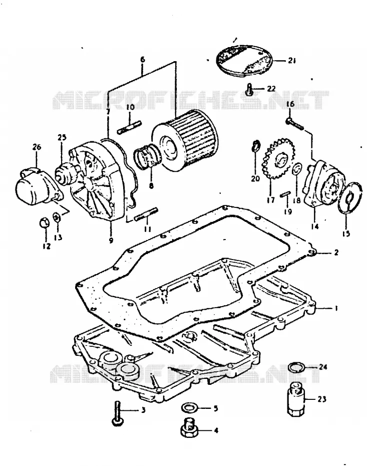 POMPE A HUILE - FILTRE A HUILE Suzuki MOTO 750 GSX 1981  GSX750X(T/X)