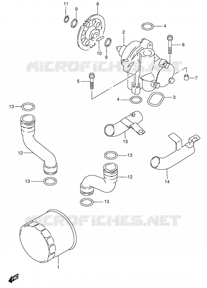 POMPE A HUILE Suzuki MOTO 600 GSX-F 2006  GSX600FK6(E2)