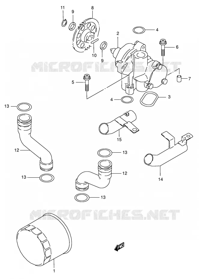 POMPE A HUILE Suzuki MOTO 750 GSX 2000  GSX750Y(E4)