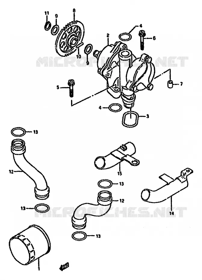 POMPE A HUILE Suzuki MOTO 750 GSX-F 1994  GSX750FR(K-T)