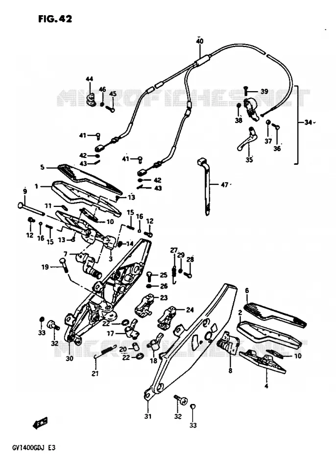 REPOSE PIED Suzuki MOTO 1400 CAVALCADE 1986  GV1400GDG(G/H/J)