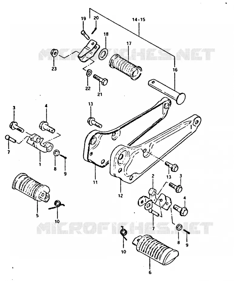REPOSE PIED Suzuki MOTO 400 GSX 1981  GSX400SX(T/X)