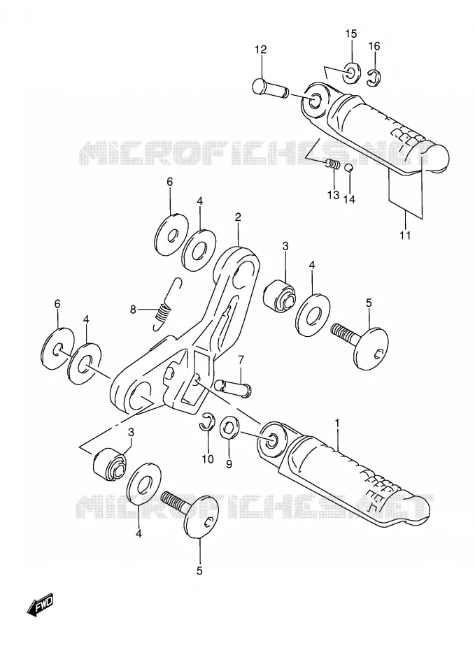 REPOSE PIED Suzuki MOTO 600 GSX-F 1996  GSX600FUT(E2)