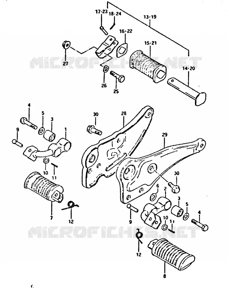 REPOSE PIED Suzuki MOTO 750 GSX 1981  GSX750X(T/X)