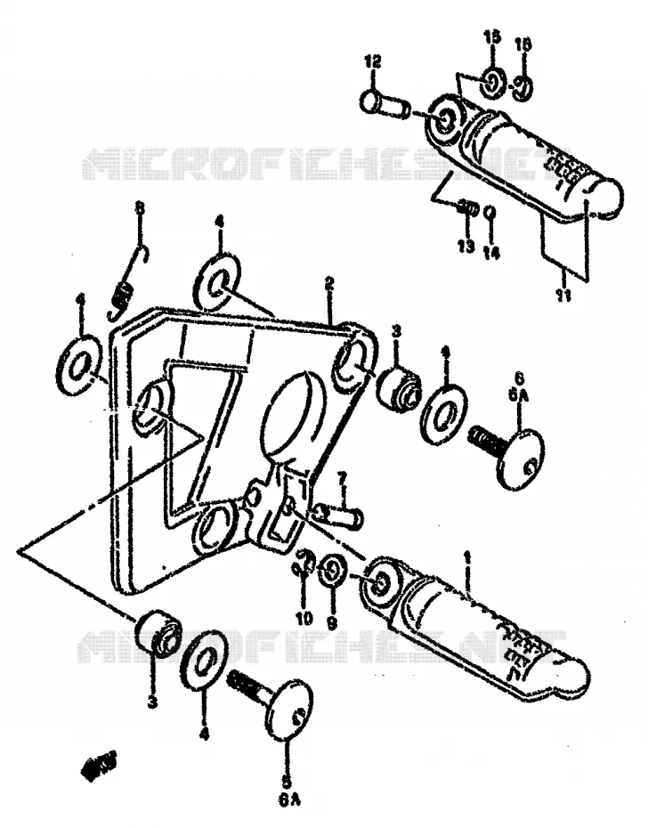 REPOSE PIED Suzuki MOTO 750 GSX-F 1991  GSX750FM(K-T)