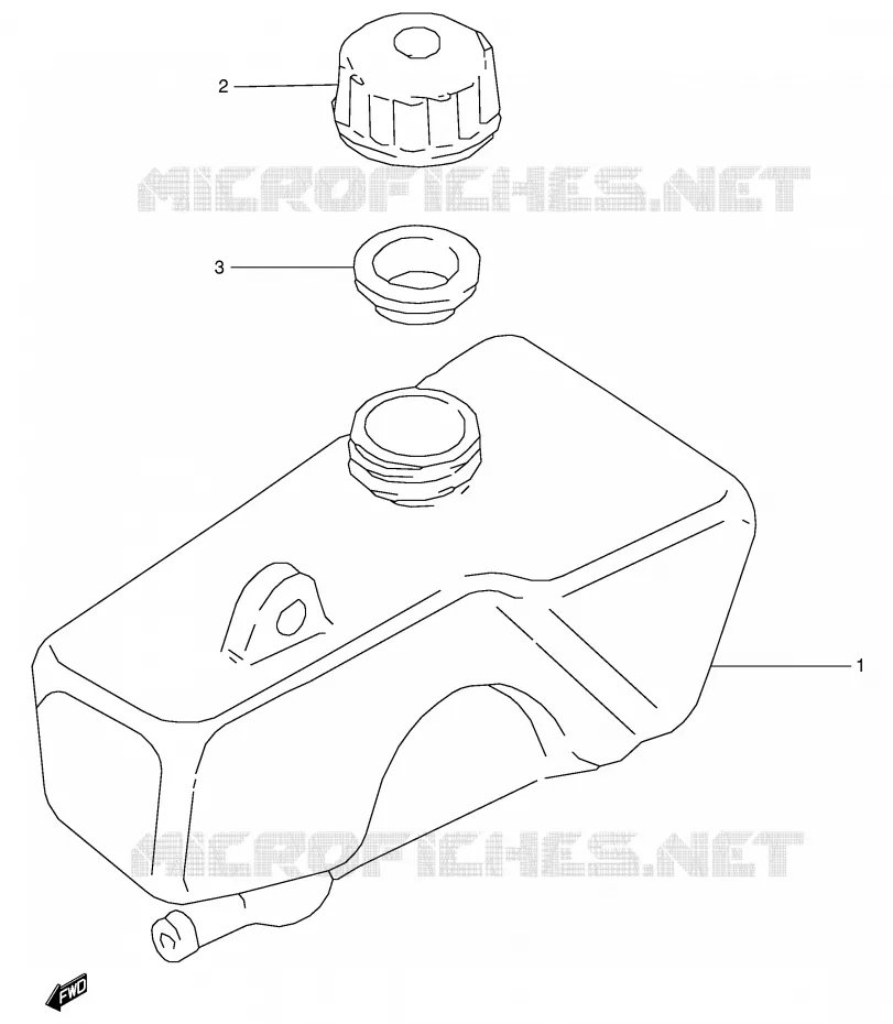 RESERVOIR D'HUILE Suzuki MOTO 50 JR 1997  JR50V(P3/P28)